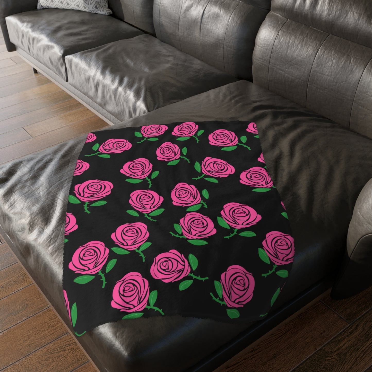 Victoria Rose (Roses everywhere) Velveteen Blanket (Two-sided print)