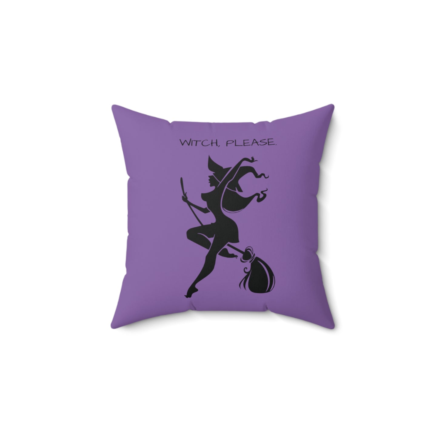 Witch please Square Pillow (Light Purple)