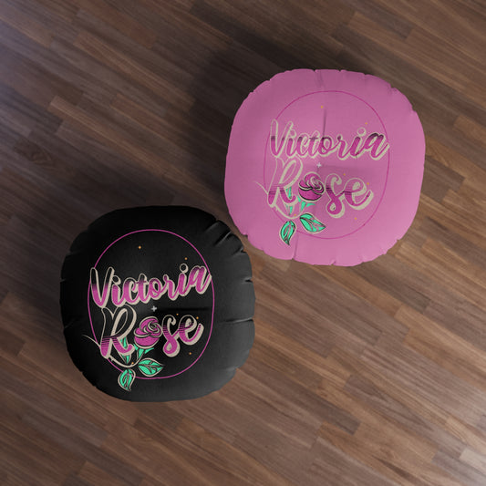 Victoria Rose Tufted Floor Pillow, Round