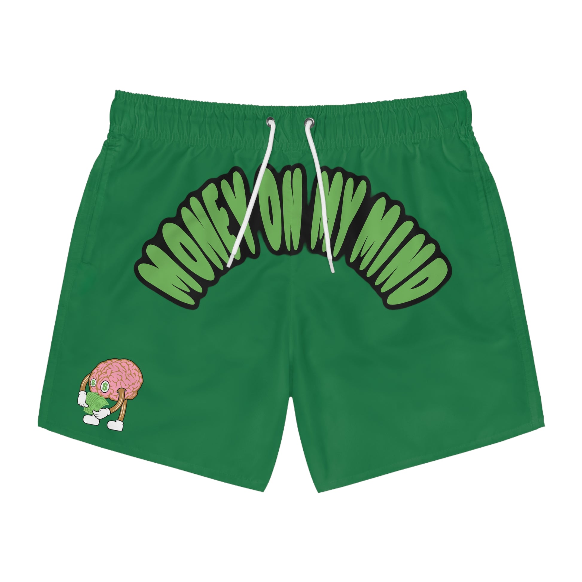 Money on My Mind Swim Trunks Green | Fromth33rd