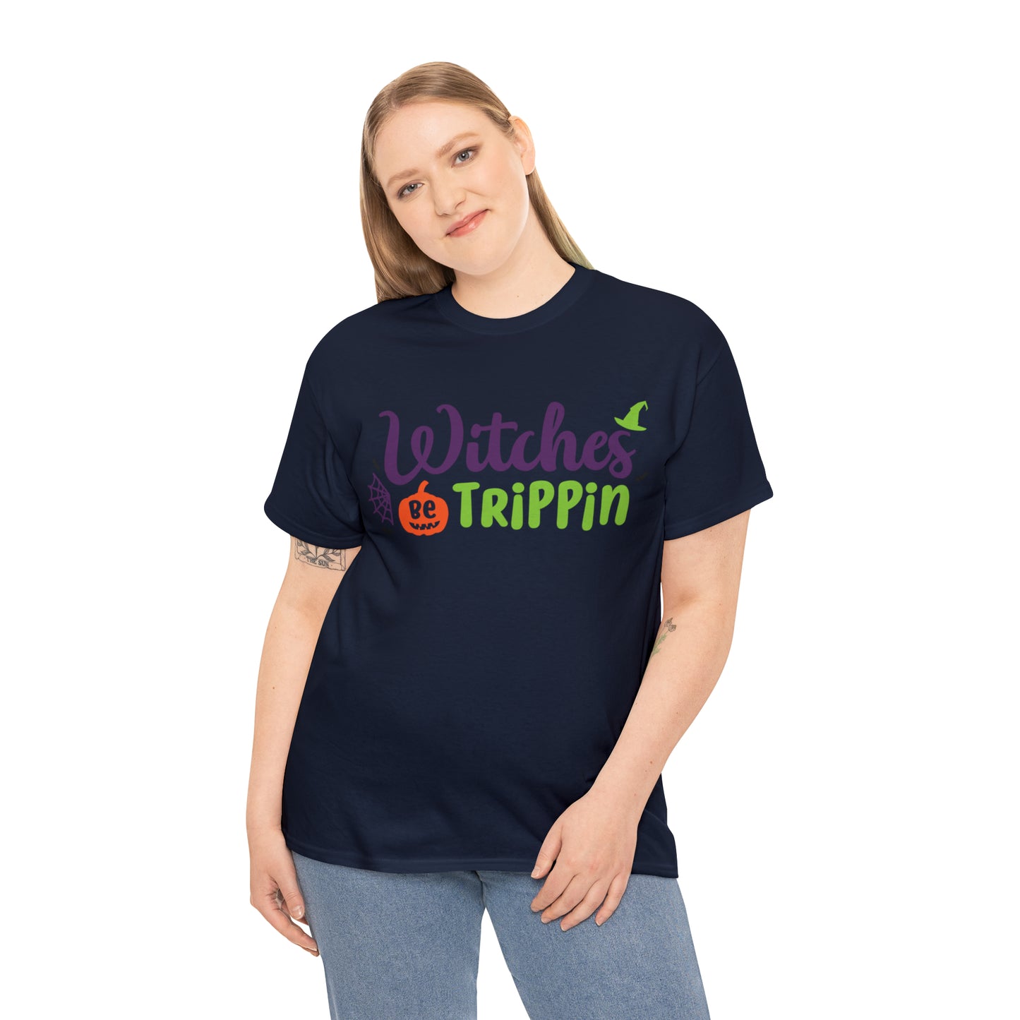Witches be trippin Unisex Heavy Cotton Tee