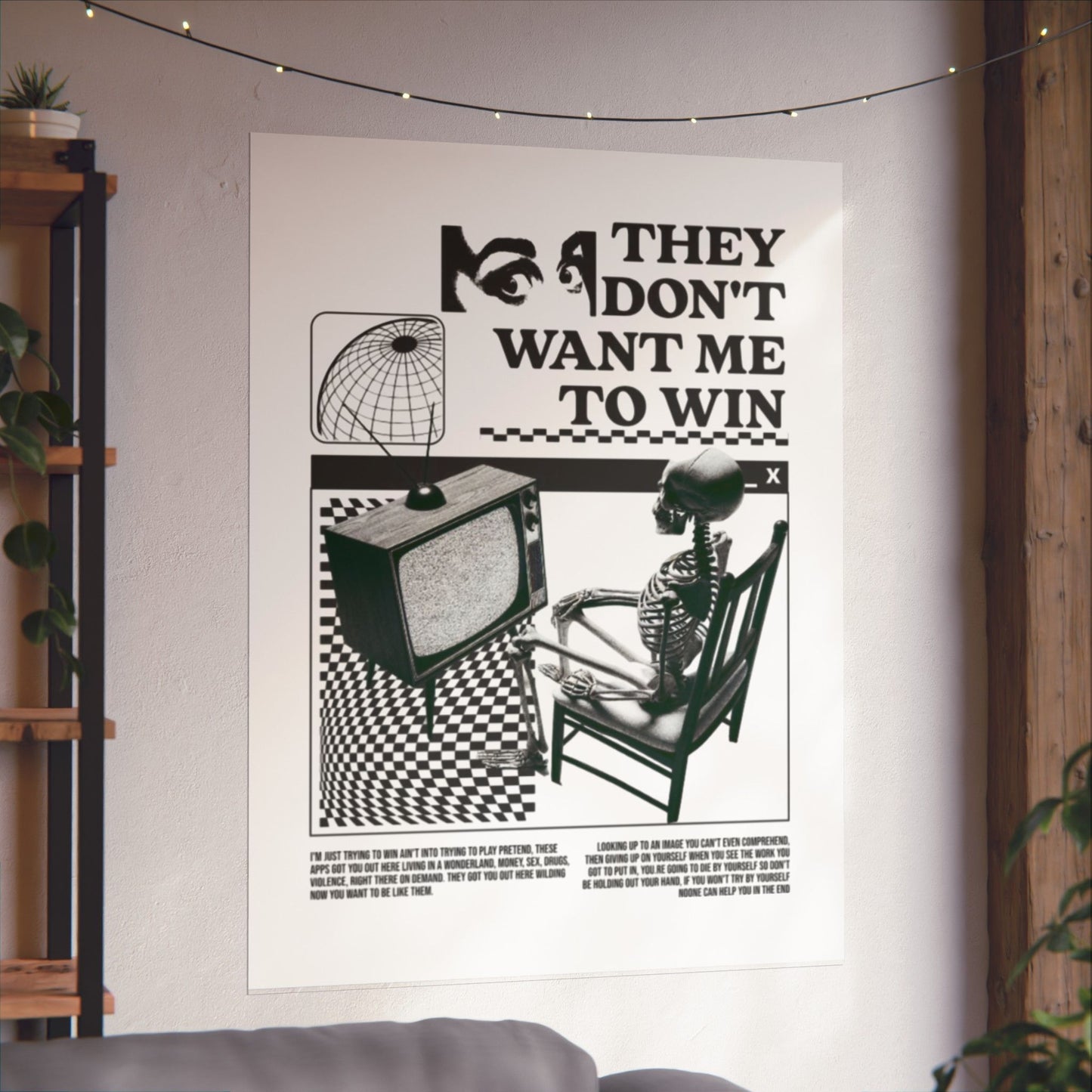 Want Me to Win Poster - Motivational Wall Art | Fromth33rd
