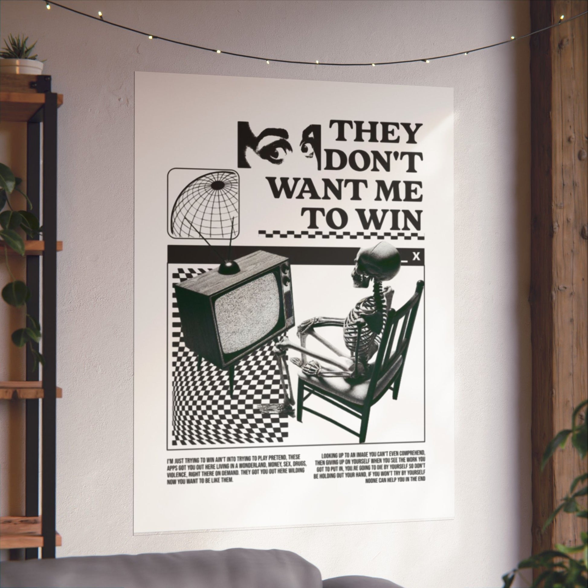 Want Me to Win Poster - Motivational Wall Art | Fromth33rd