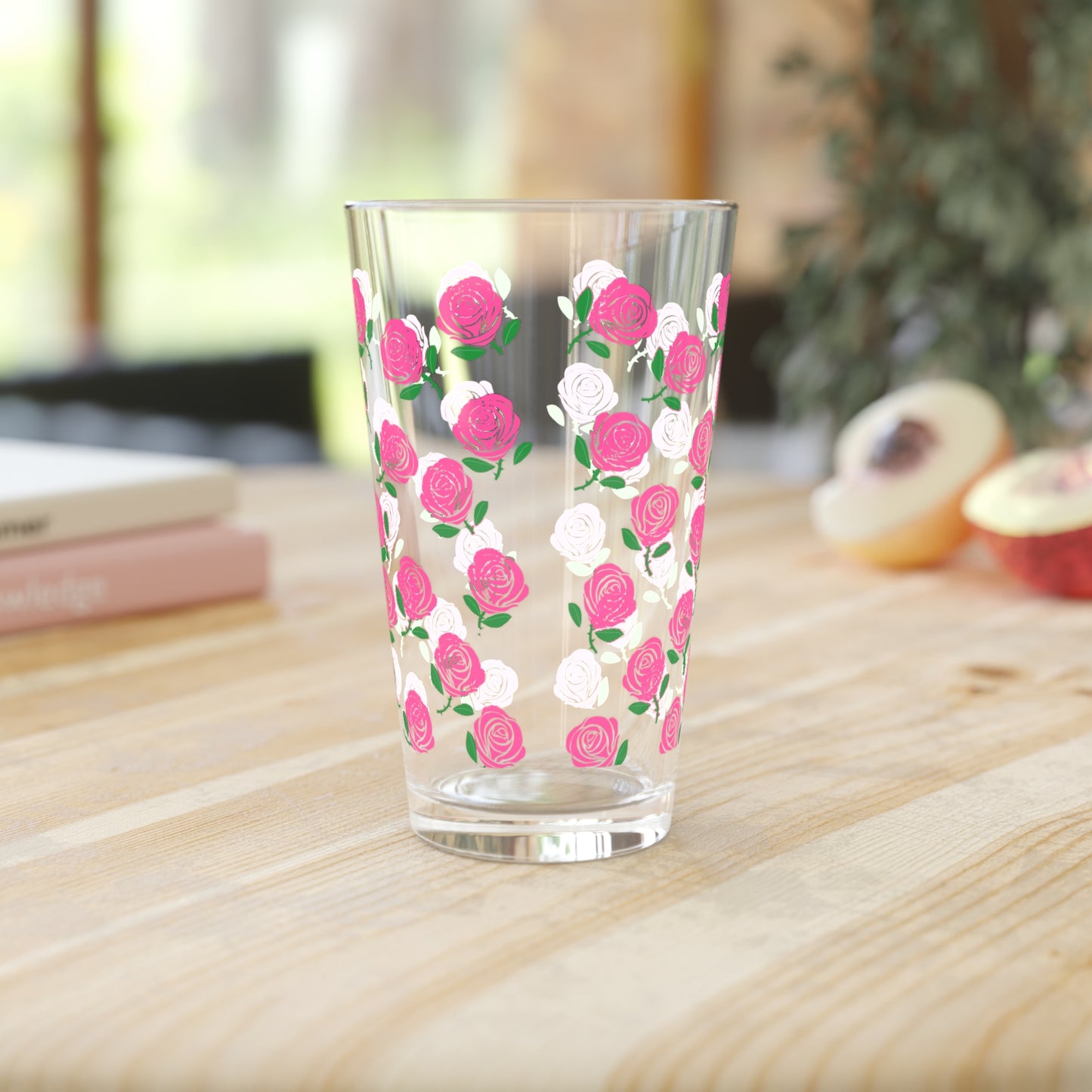 Victoria Rose Pint Glass, 16oz