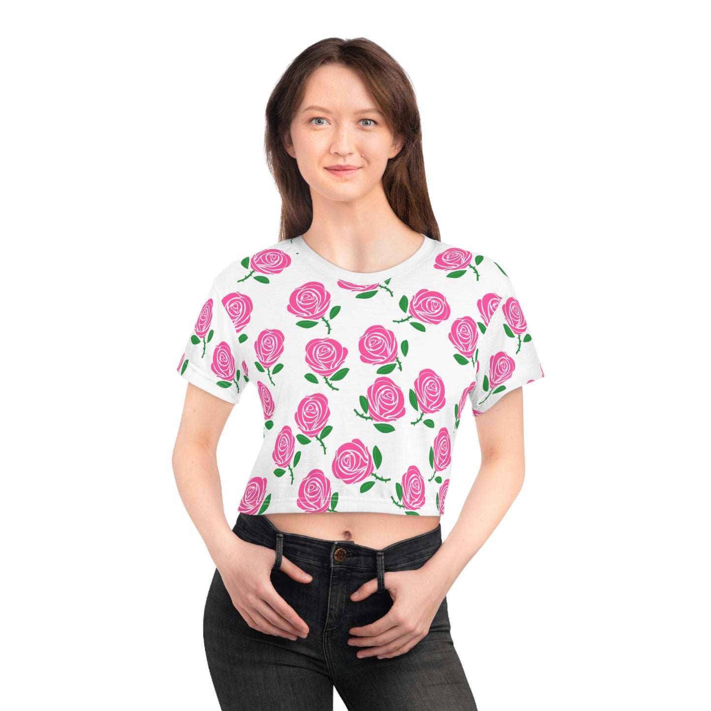 Victoria Rose (Roses everywhere) Crop Top