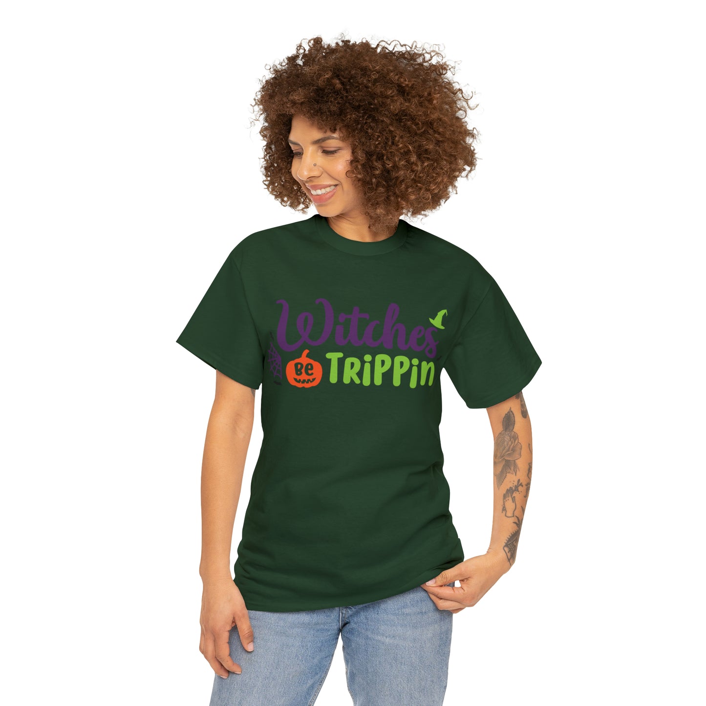 Witches be trippin Unisex Heavy Cotton Tee