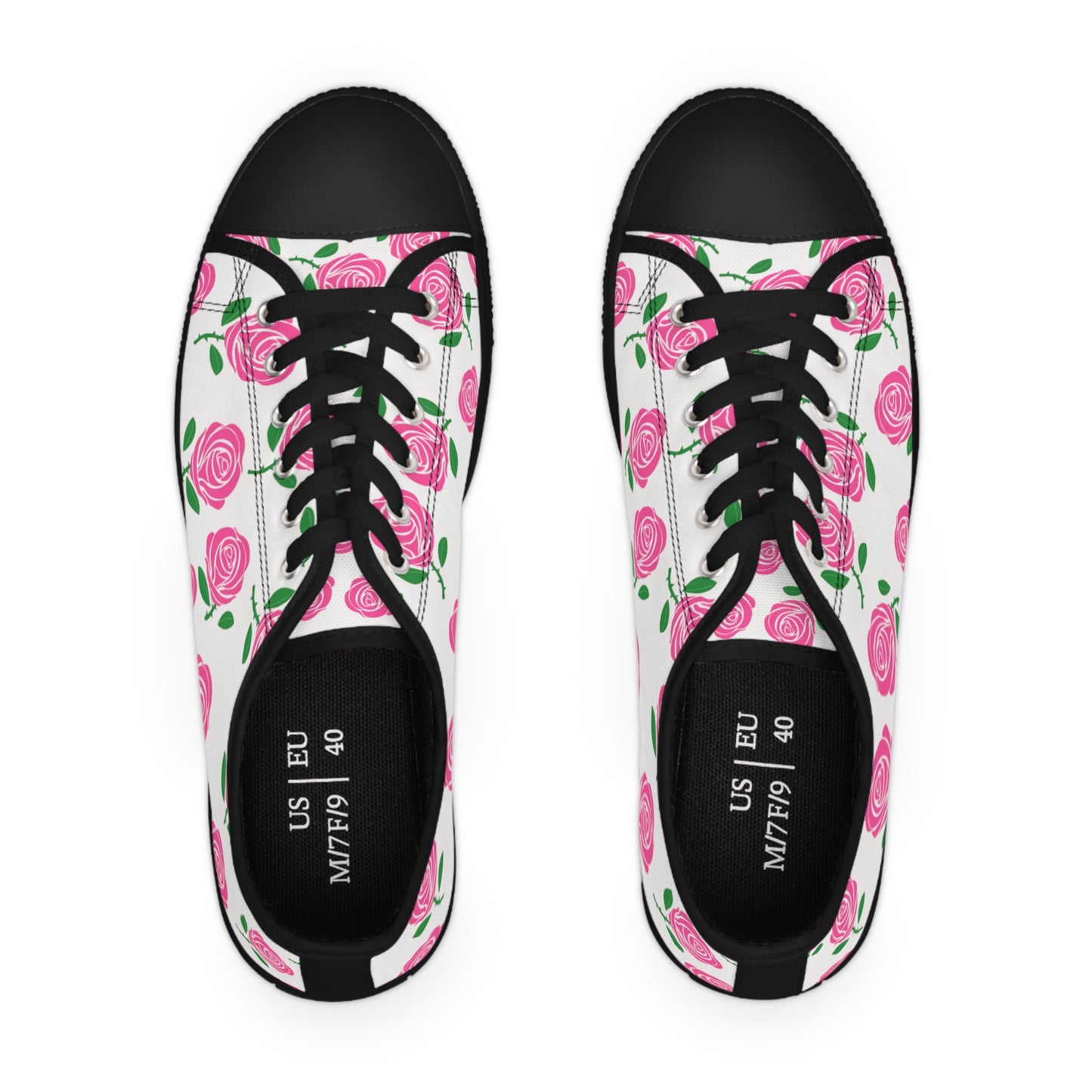 Victoria Rose “Roses everywhere” Women’s Low Top Sneakers
