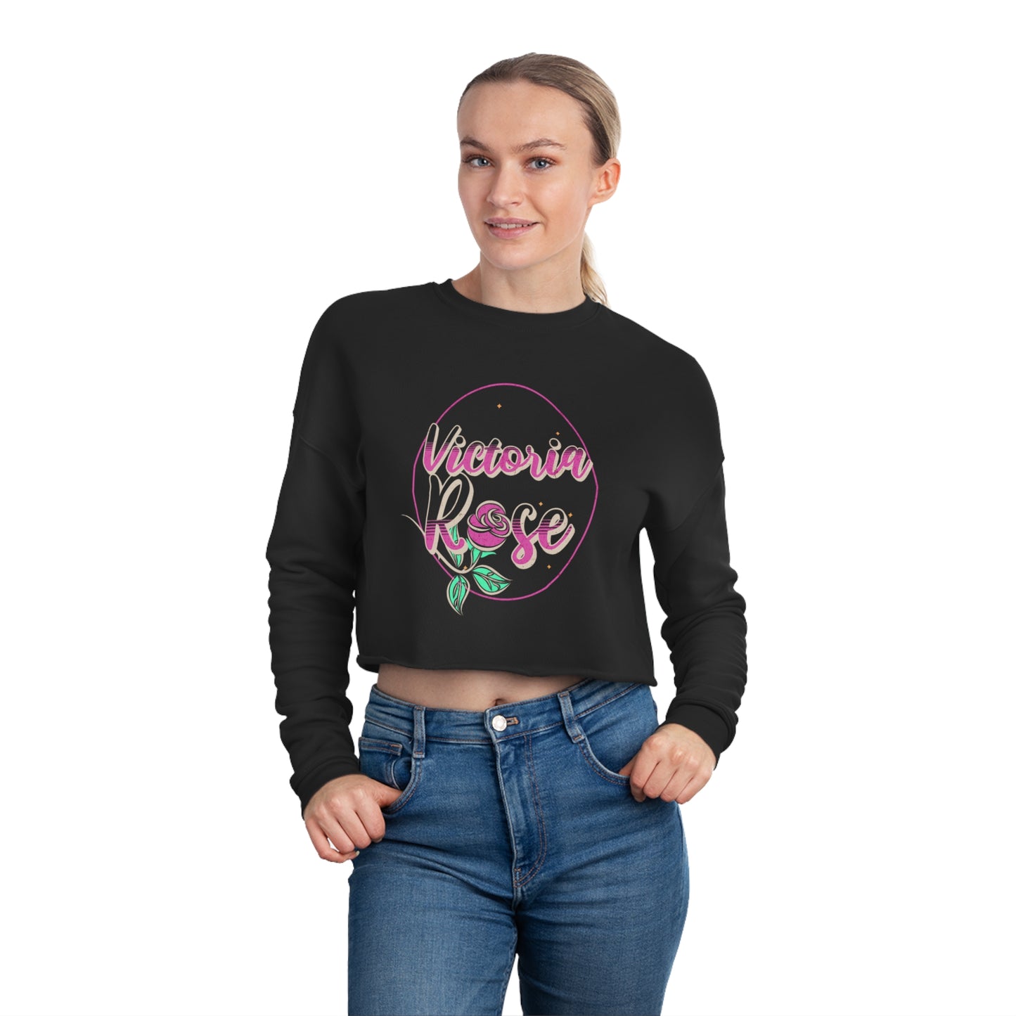 Victoria Rose Cropped Sweatshirt