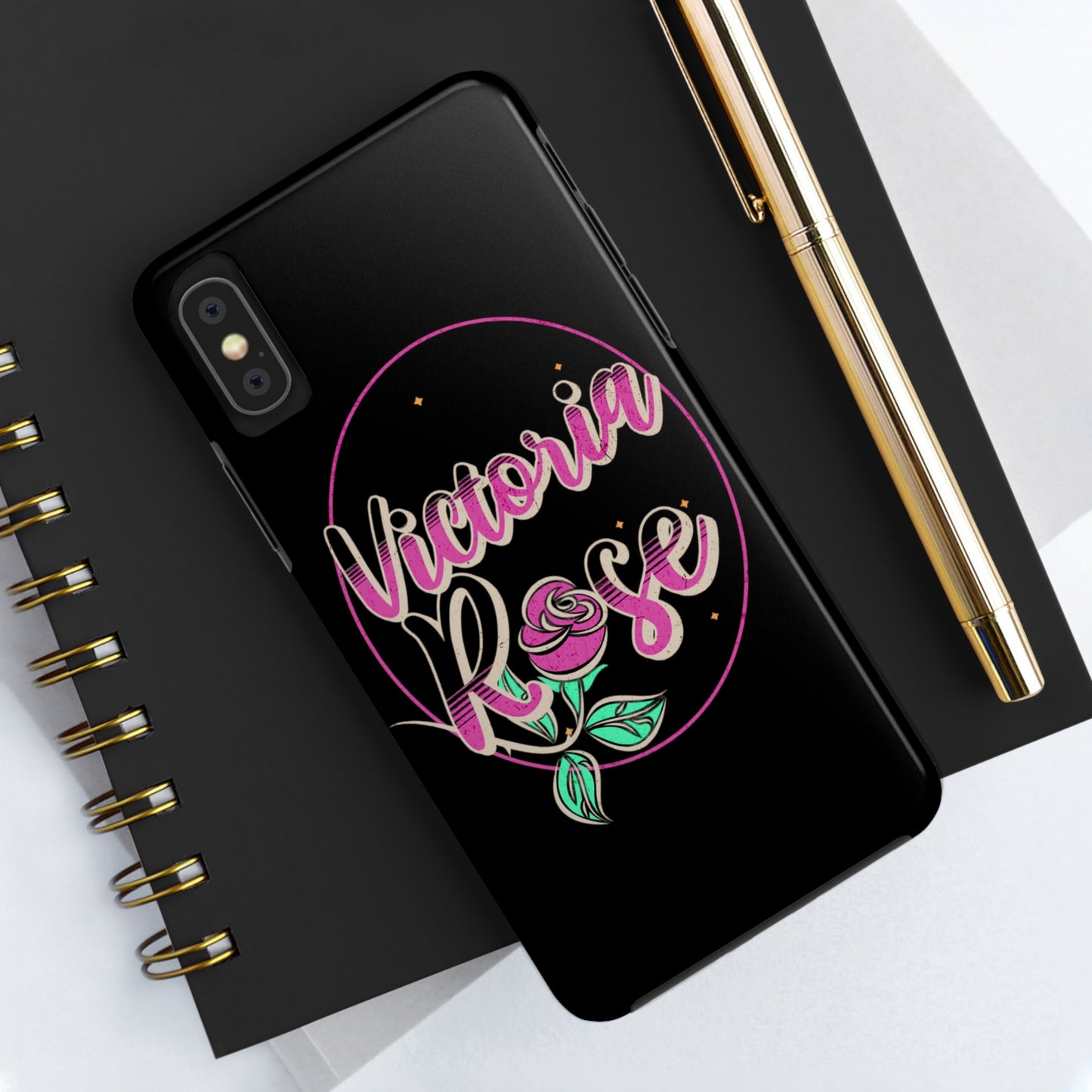 Victoria Rose Phone Case (Black)