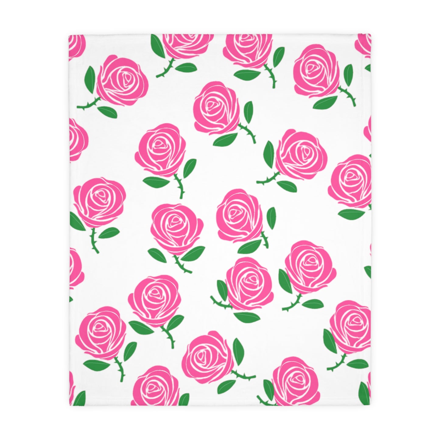 Victoria Rose (Roses everywhere) Velveteen Blanket (Two-sided print)