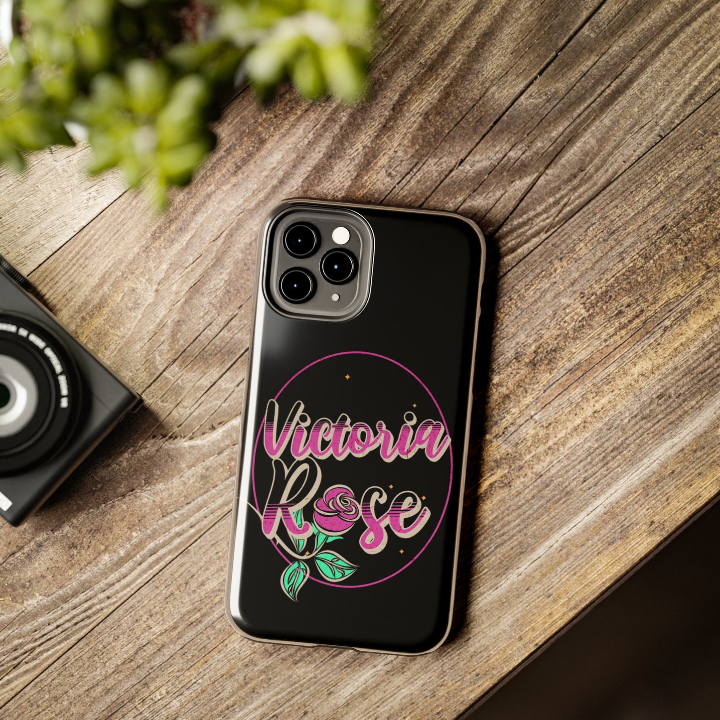 Victoria Rose Phone Case (Black)