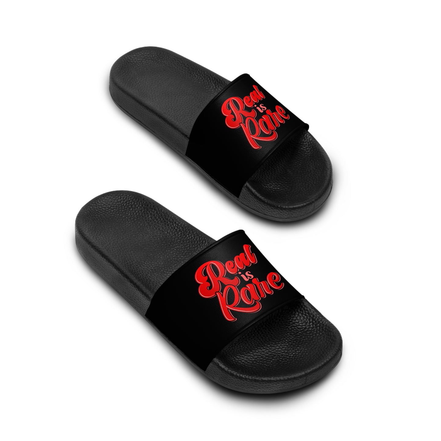 Real is rare Women's Slide Sandals (black)