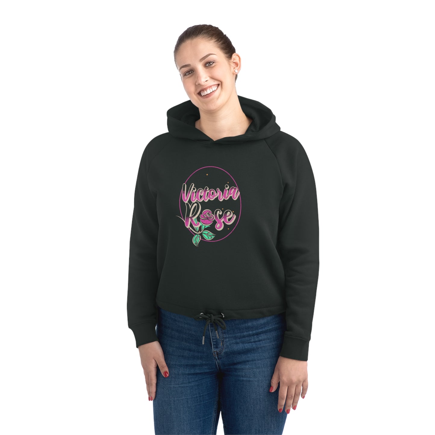 Victoria Rose Bower Cropped Hoodie Sweatshirt