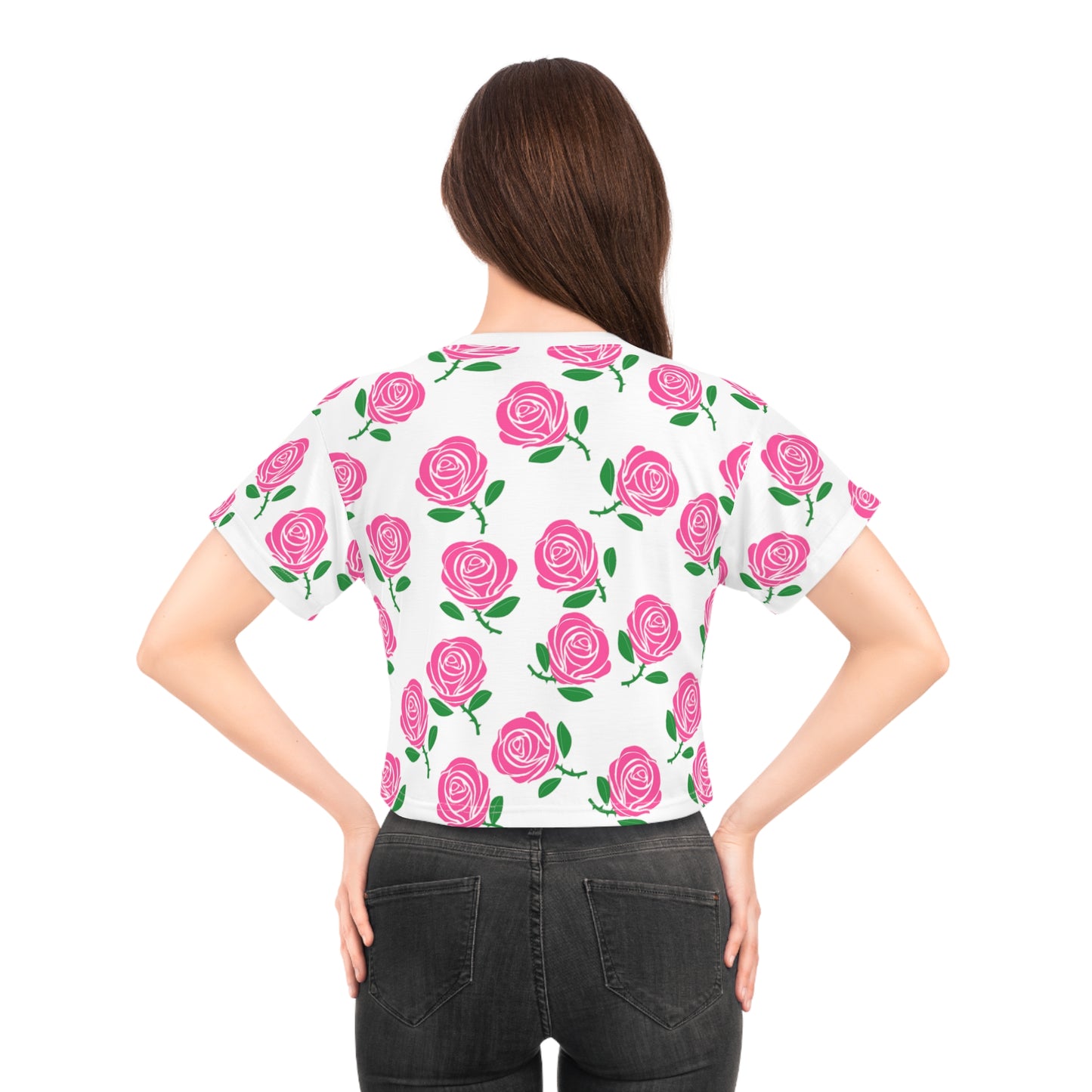 Victoria Rose (Roses everywhere) Crop Top