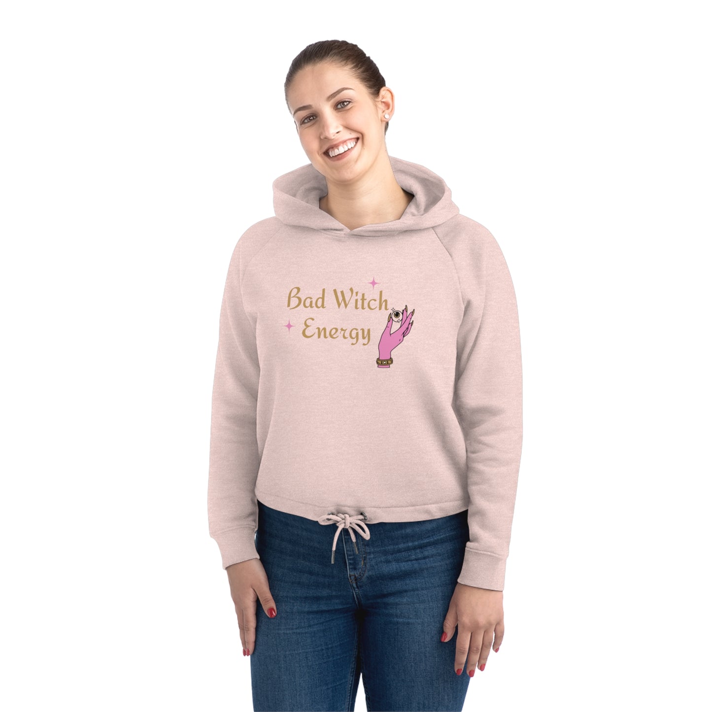 Bad witch energy Cropped Hoodie Sweatshirt