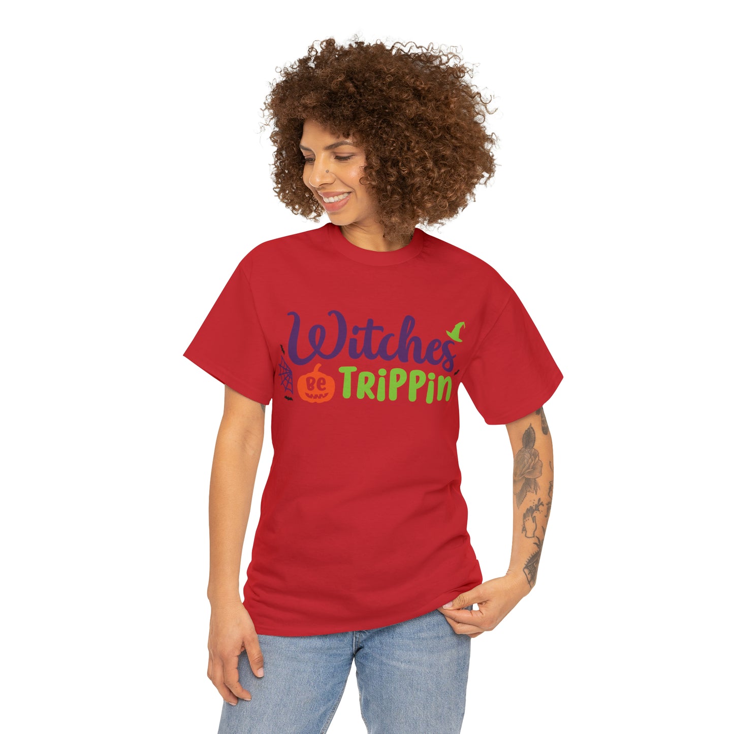 Witches be trippin Unisex Heavy Cotton Tee