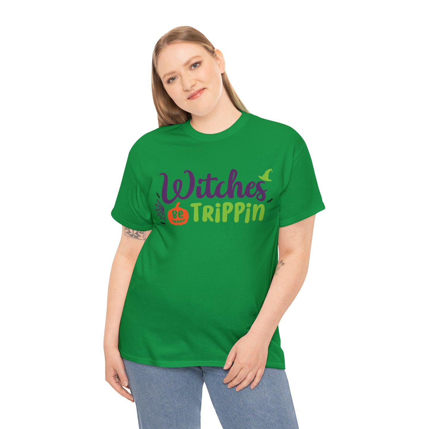 Witches be trippin Unisex Heavy Cotton Tee