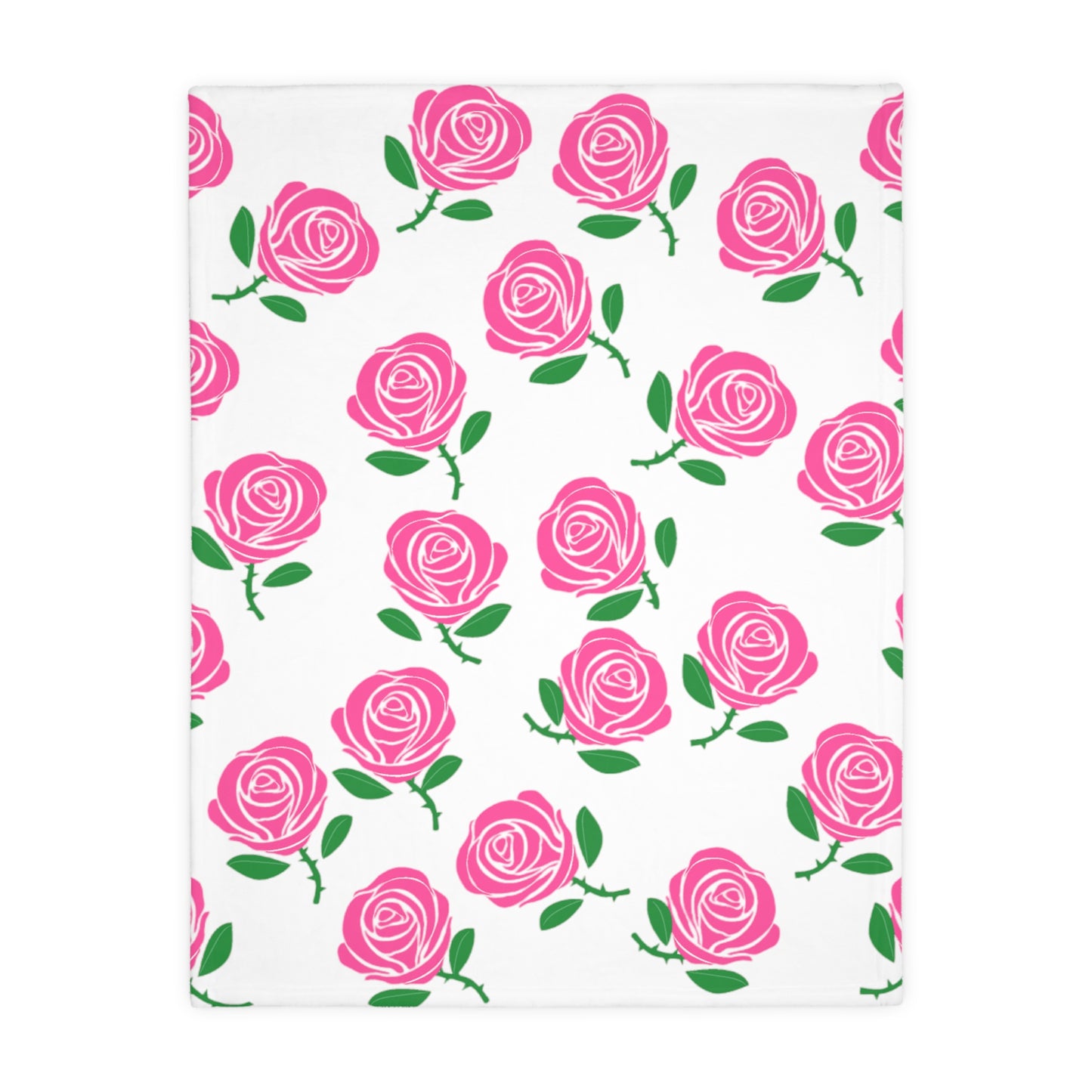 Victoria Rose (Roses everywhere) Velveteen Blanket (Two-sided print)