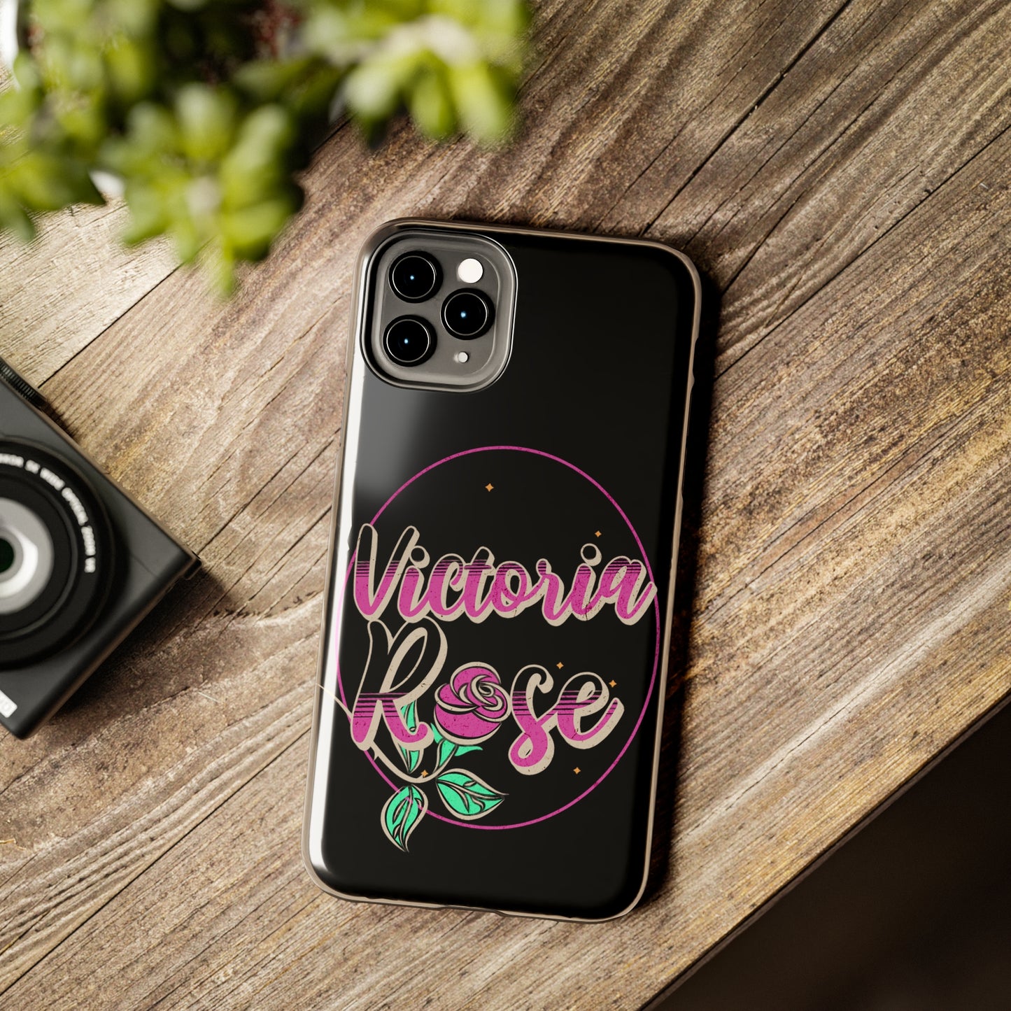 Victoria Rose Phone Case (Black)