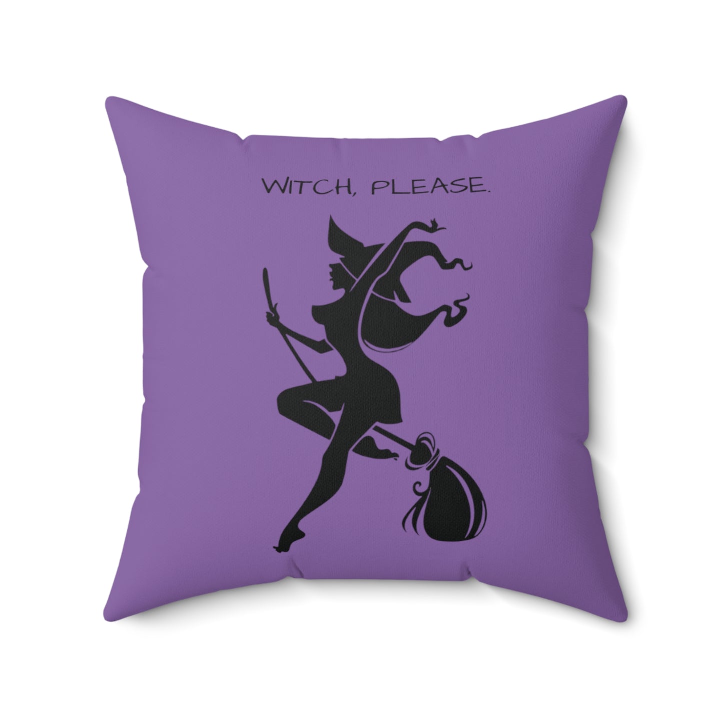 Witch please Square Pillow (Light Purple)