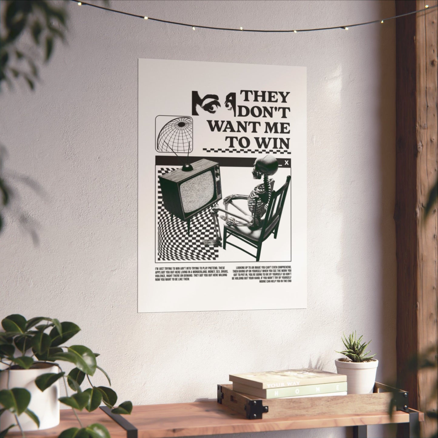 Want Me to Win Poster - Motivational Wall Art | Fromth33rd