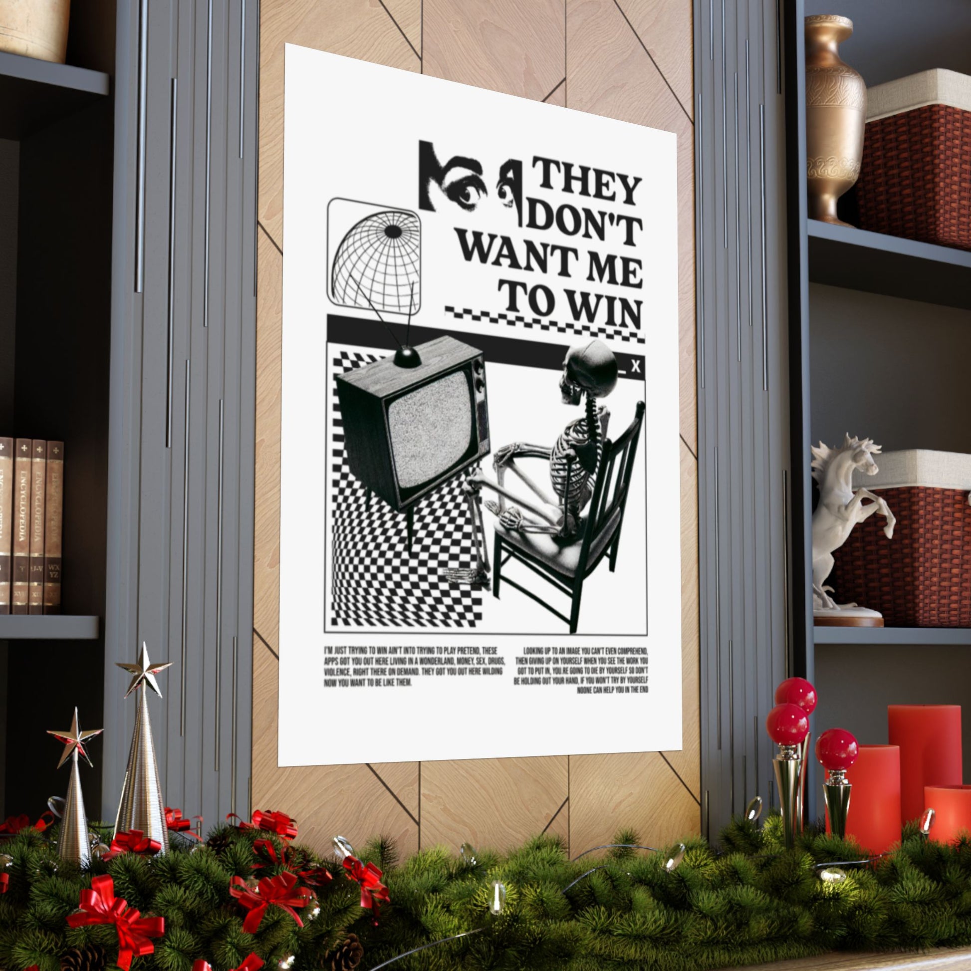 Want Me to Win Poster - Motivational Wall Art | Fromth33rd