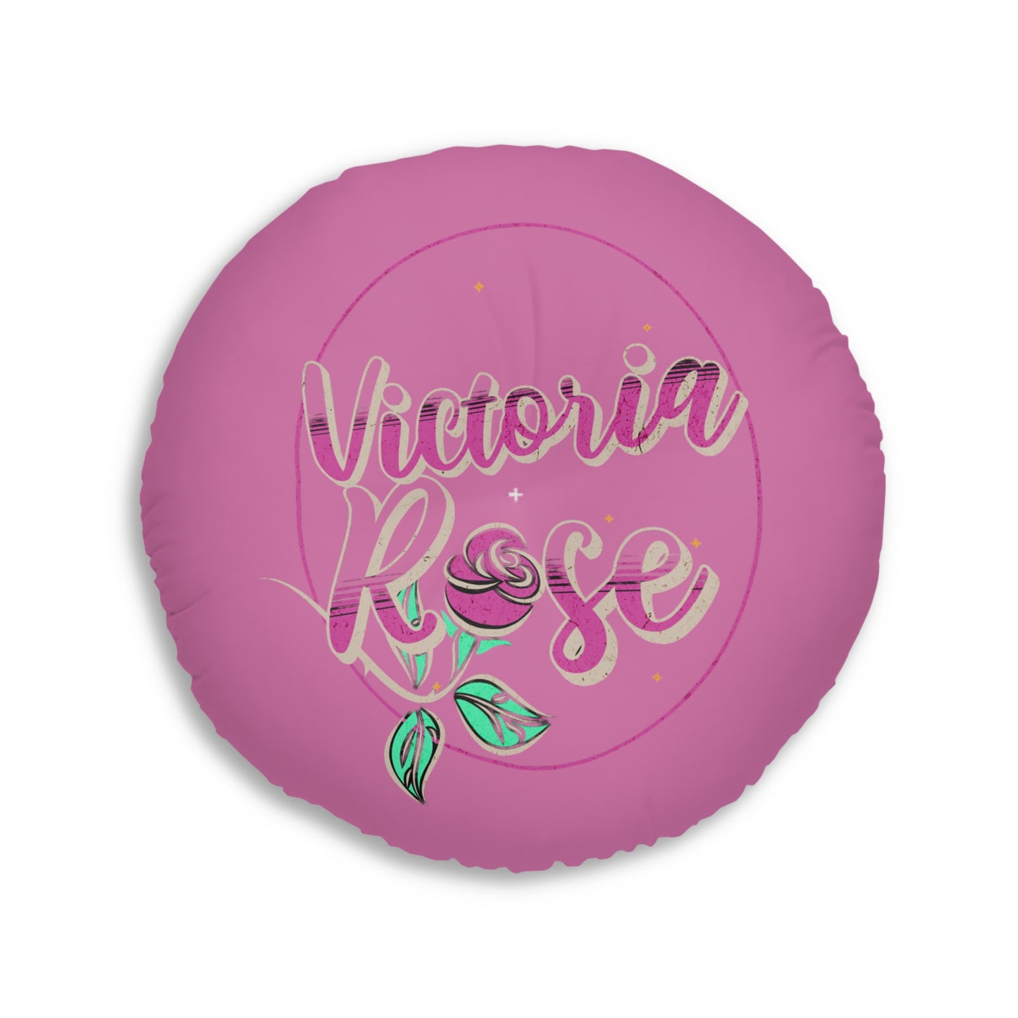 Victoria Rose Tufted Floor Pillow, Round