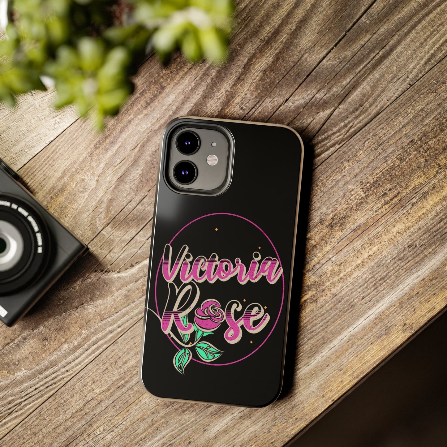Victoria Rose Phone Case (Black)