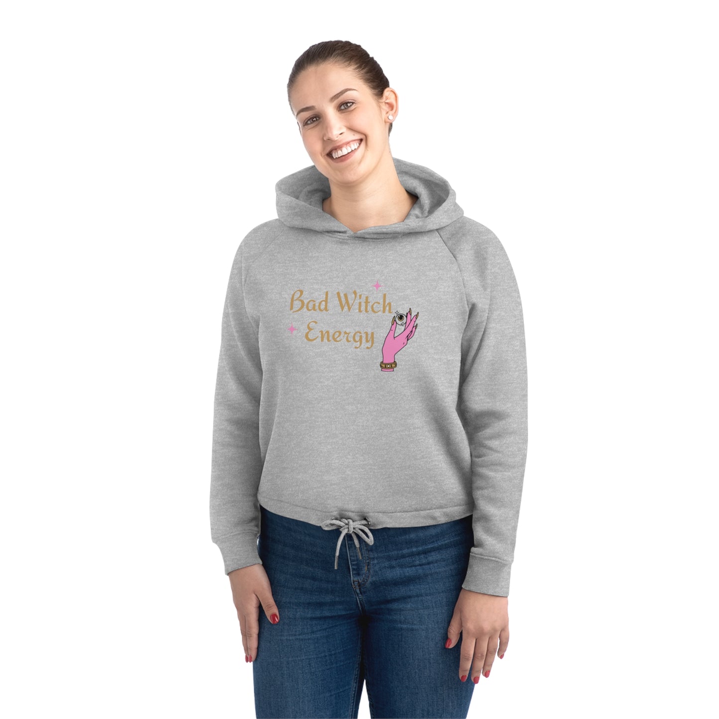 Bad witch energy Cropped Hoodie Sweatshirt