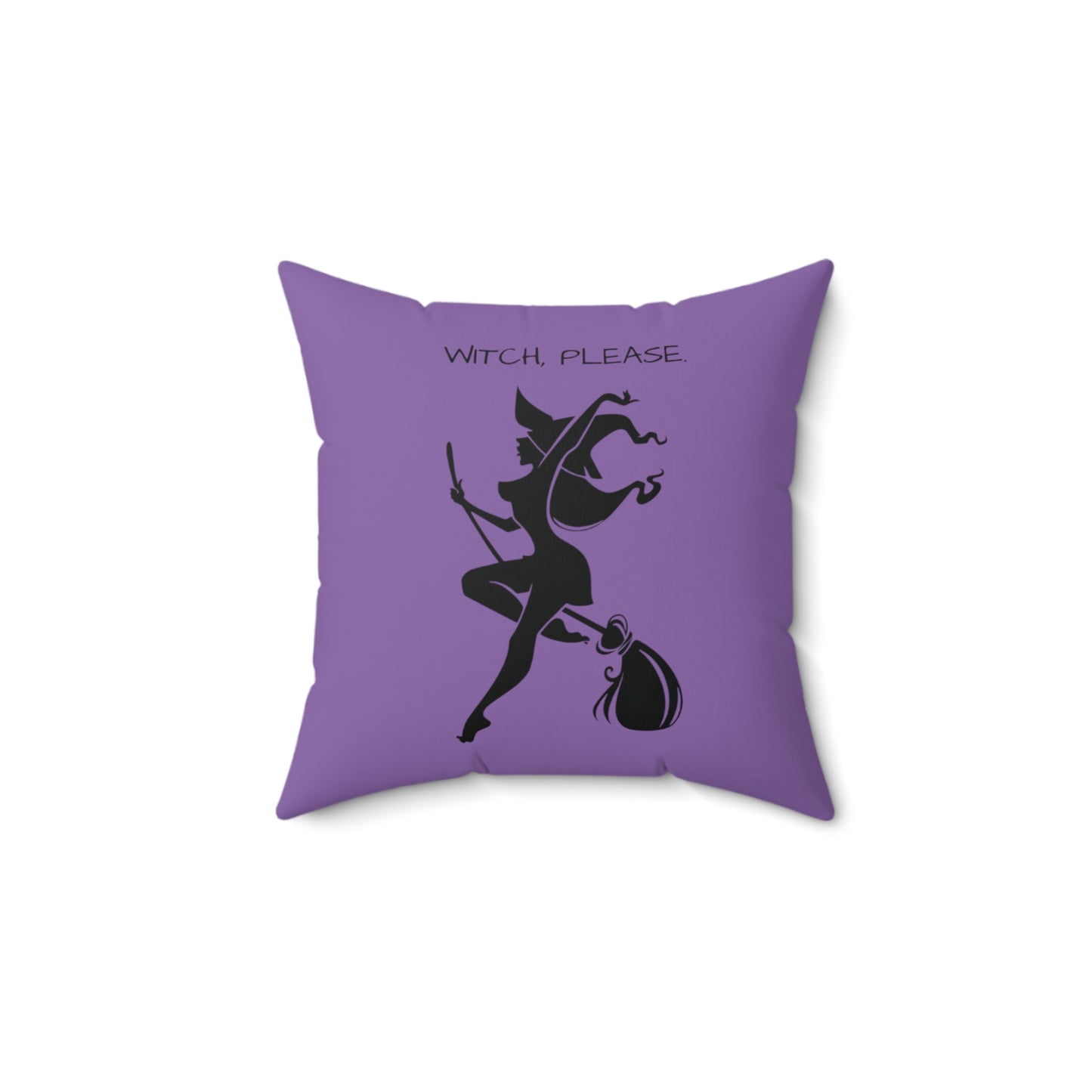 Witch please Square Pillow (Light Purple)