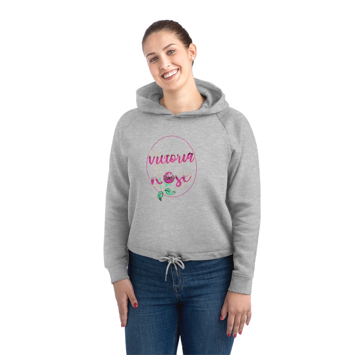 Victoria Rose Bower Cropped Hoodie Sweatshirt