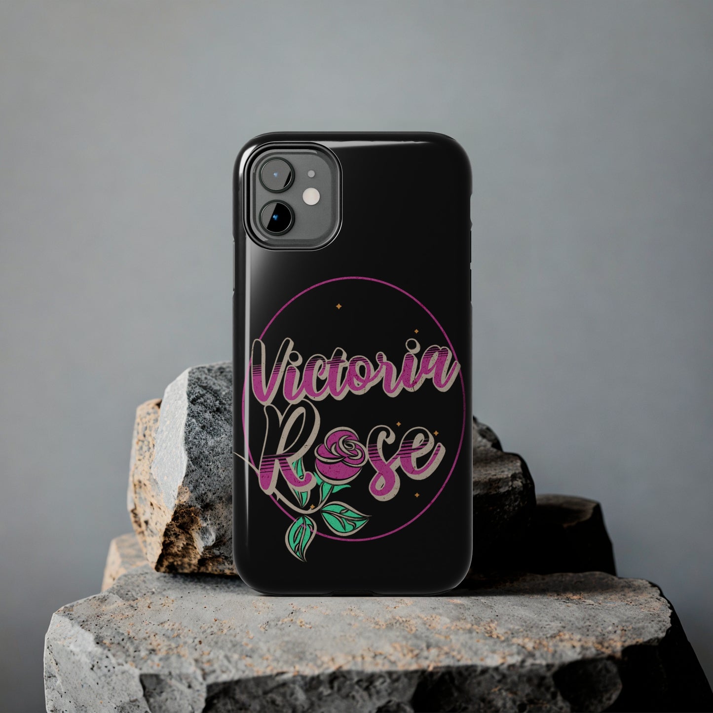 Victoria Rose Phone Case (Black)
