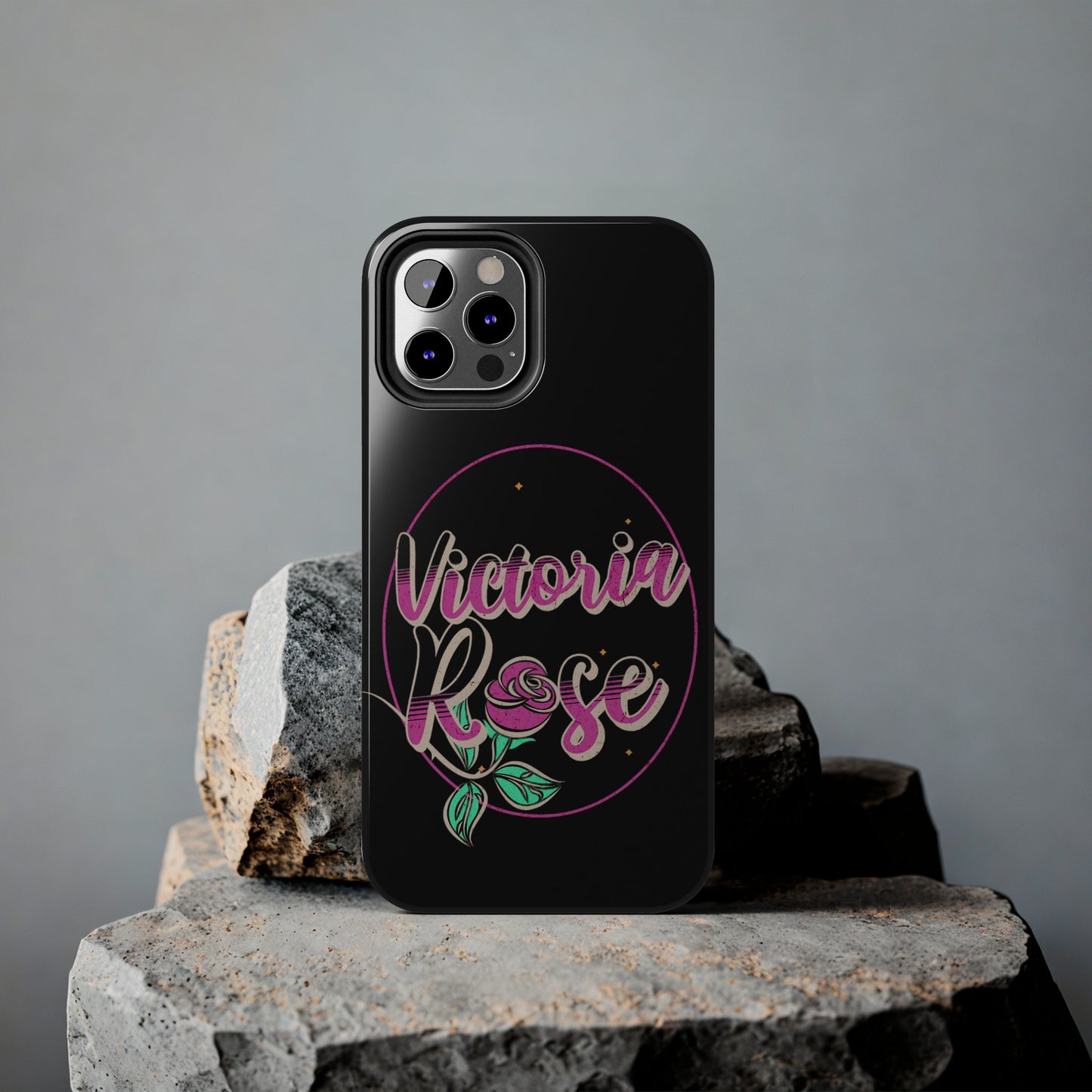 Victoria Rose Phone Case (Black)