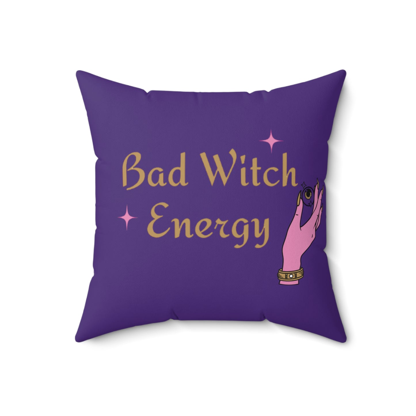 Bad witch energy Square Pillow (Royal Purple)
