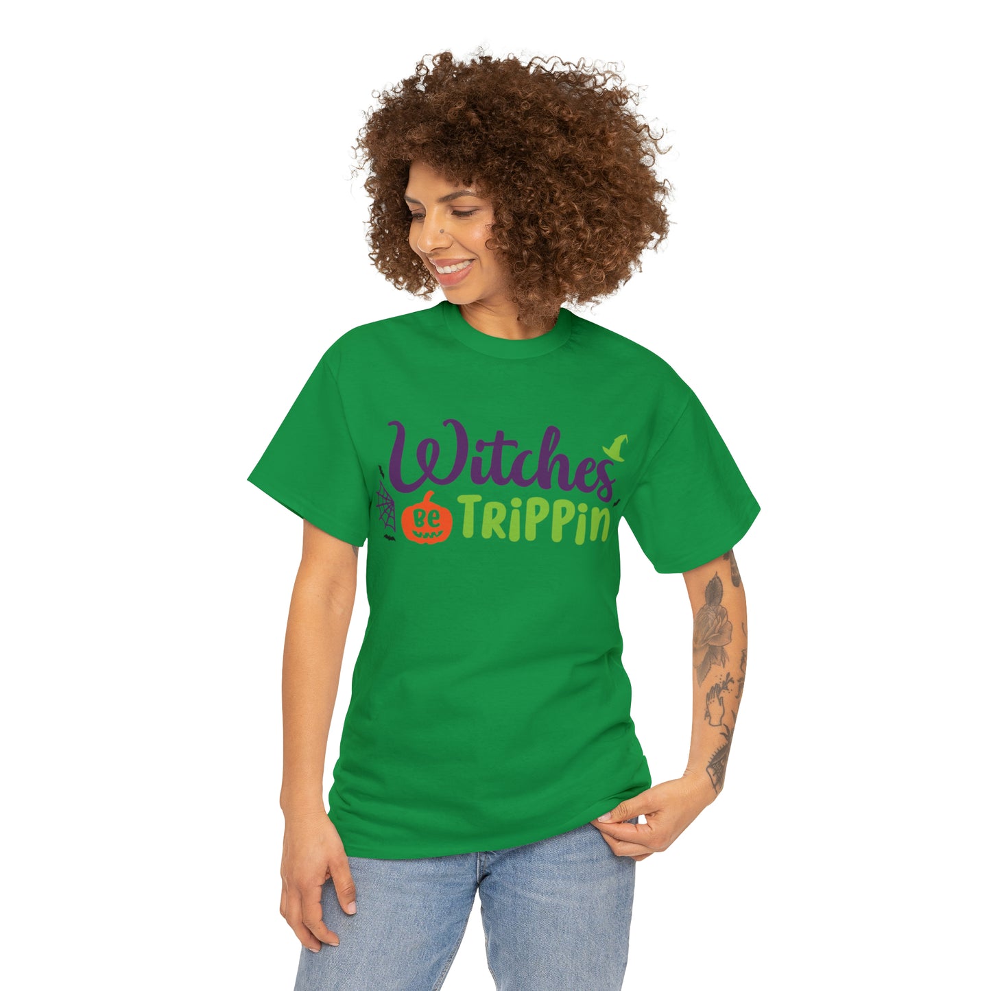 Witches be trippin Unisex Heavy Cotton Tee