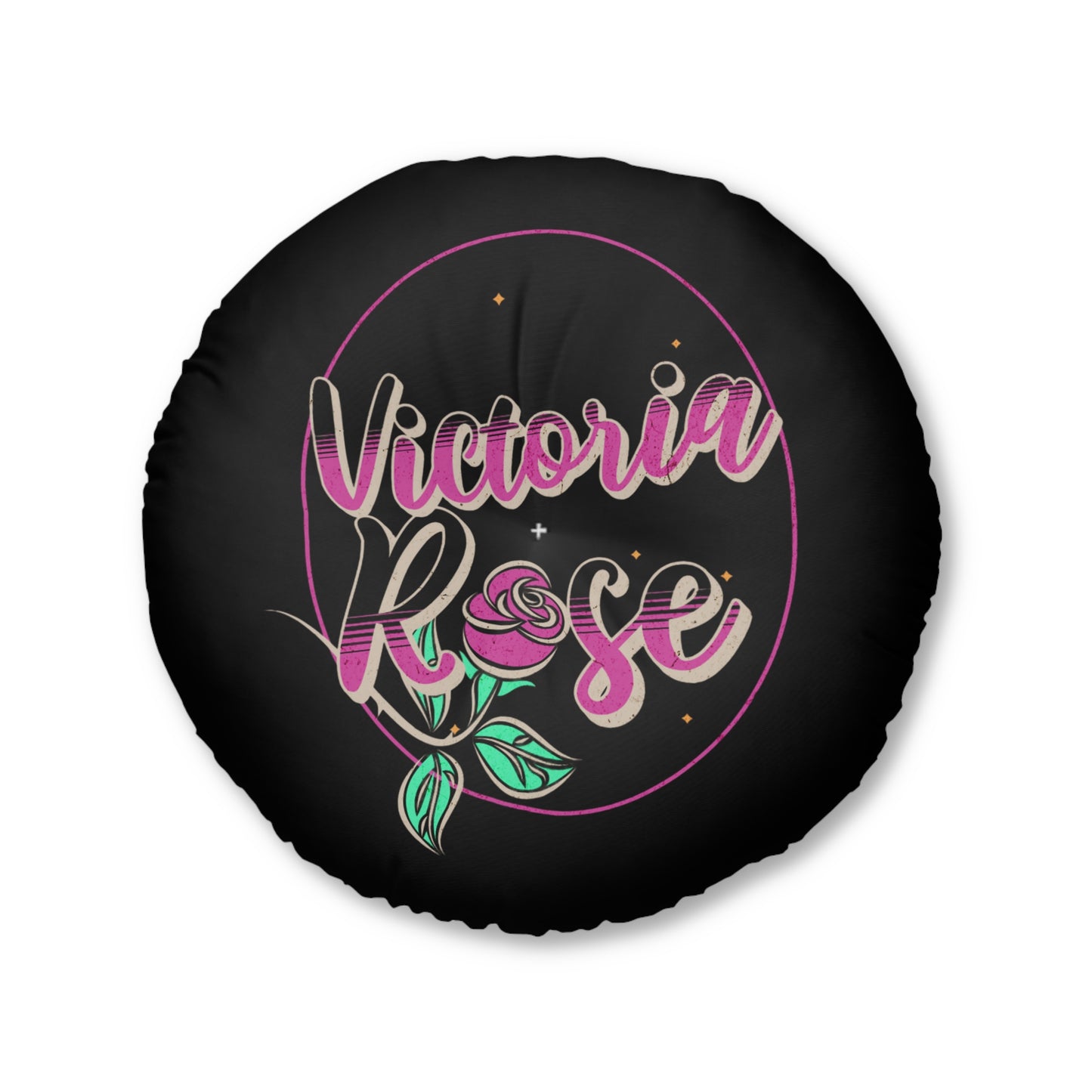 Victoria Rose Tufted Floor Pillow, Round