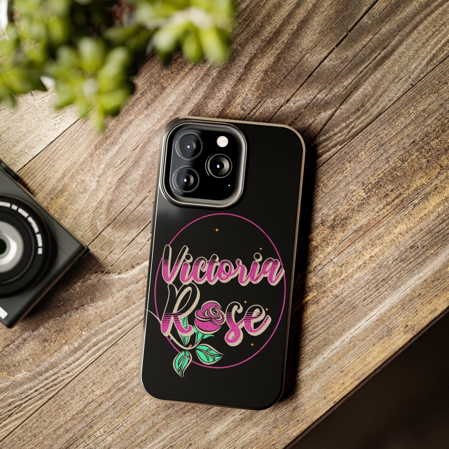 Victoria Rose Phone Case (Black)