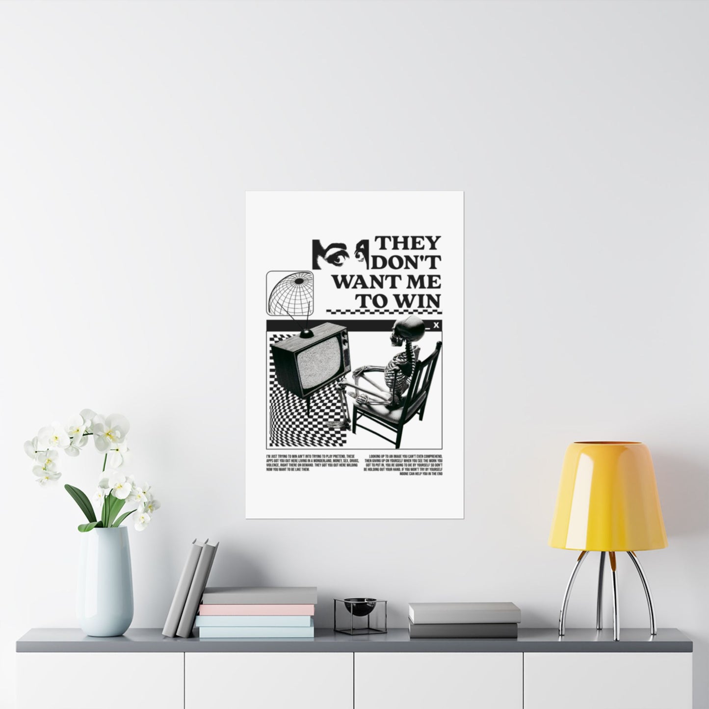 Want Me to Win Poster - Motivational Wall Art | Fromth33rd