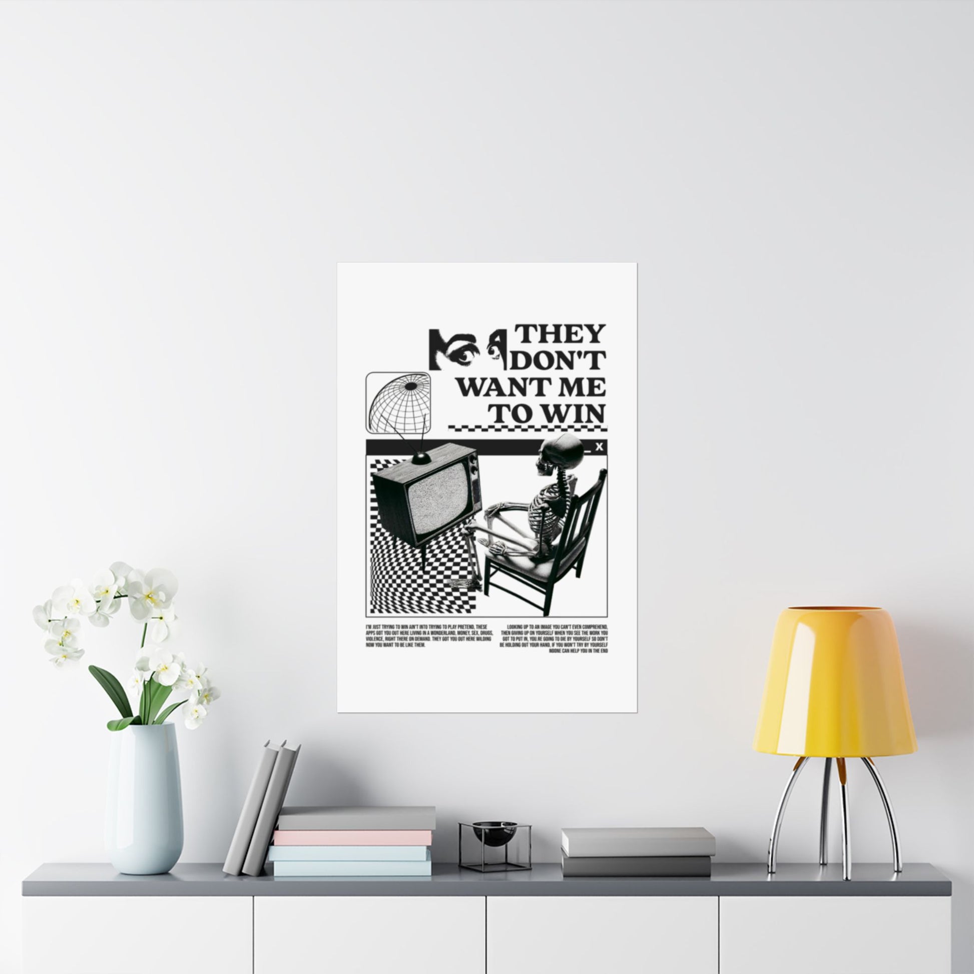 Want Me to Win Poster - Motivational Wall Art | Fromth33rd