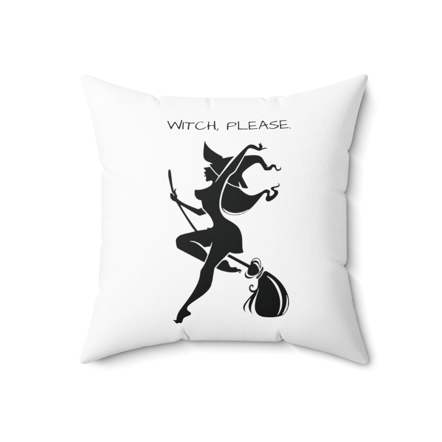 Witch please Square Pillow (Orange)