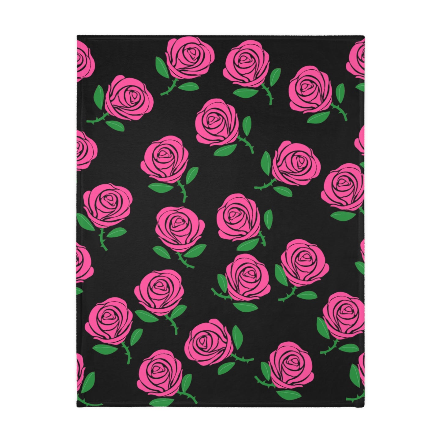 Victoria Rose (Roses everywhere) Velveteen Blanket (Two-sided print)
