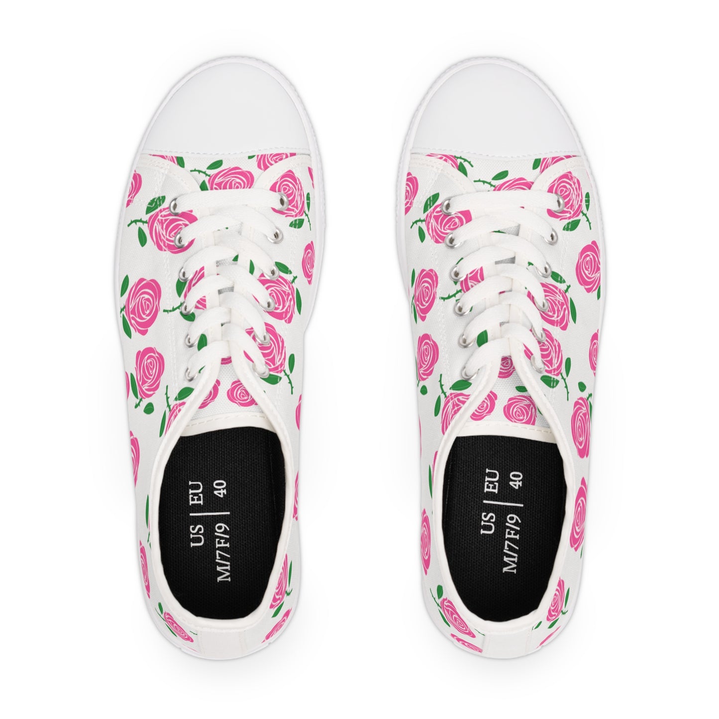 Victoria Rose “Roses everywhere” Women’s Low Top Sneakers