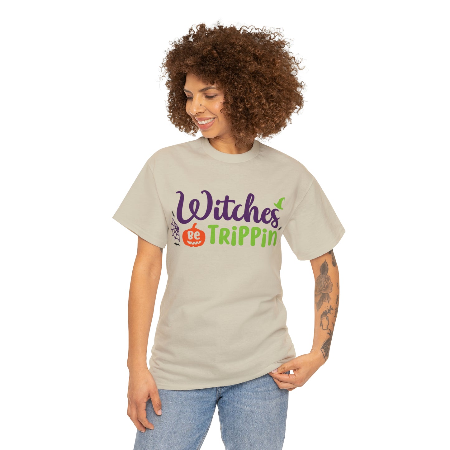 Witches be trippin Unisex Heavy Cotton Tee