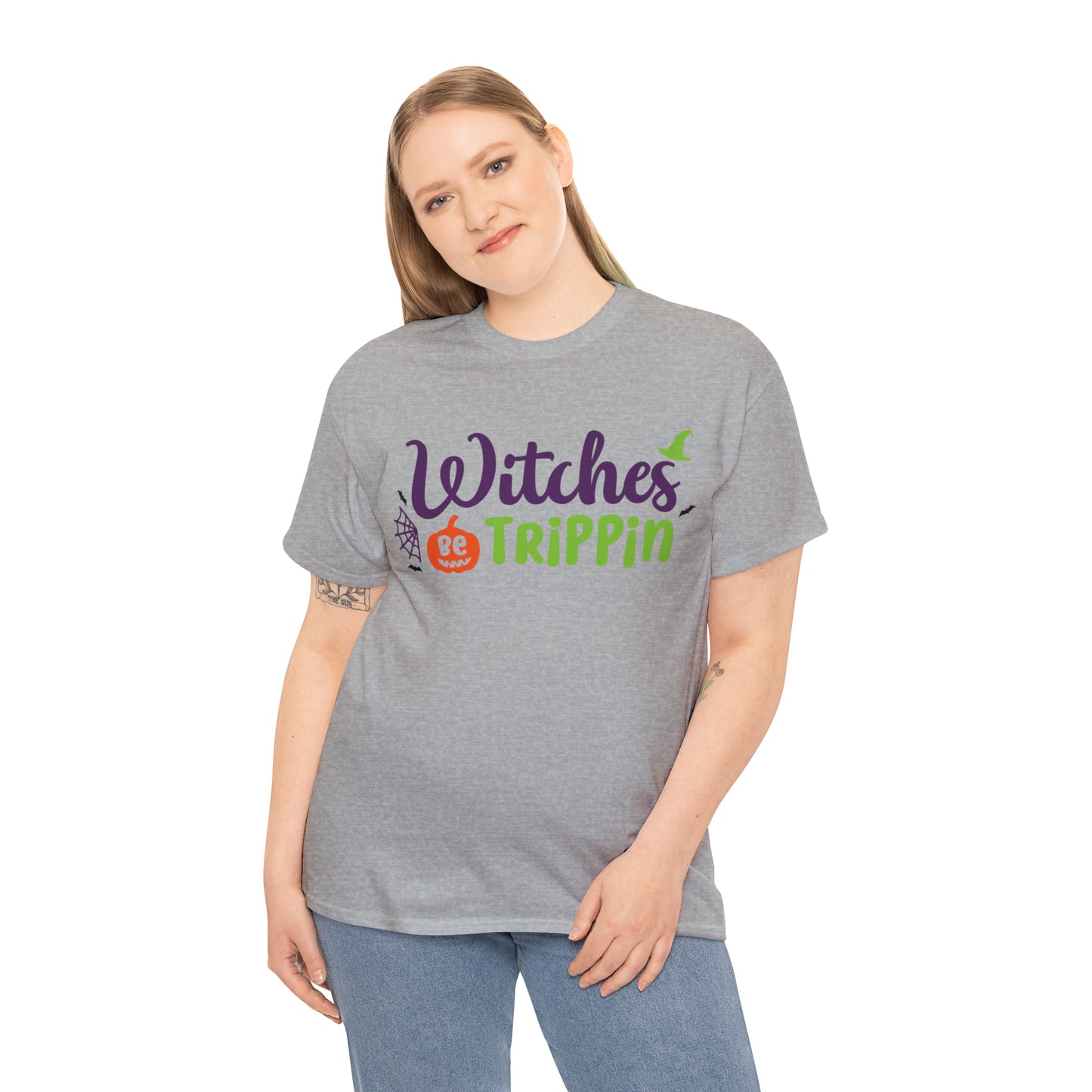 Witches be trippin Unisex Heavy Cotton Tee