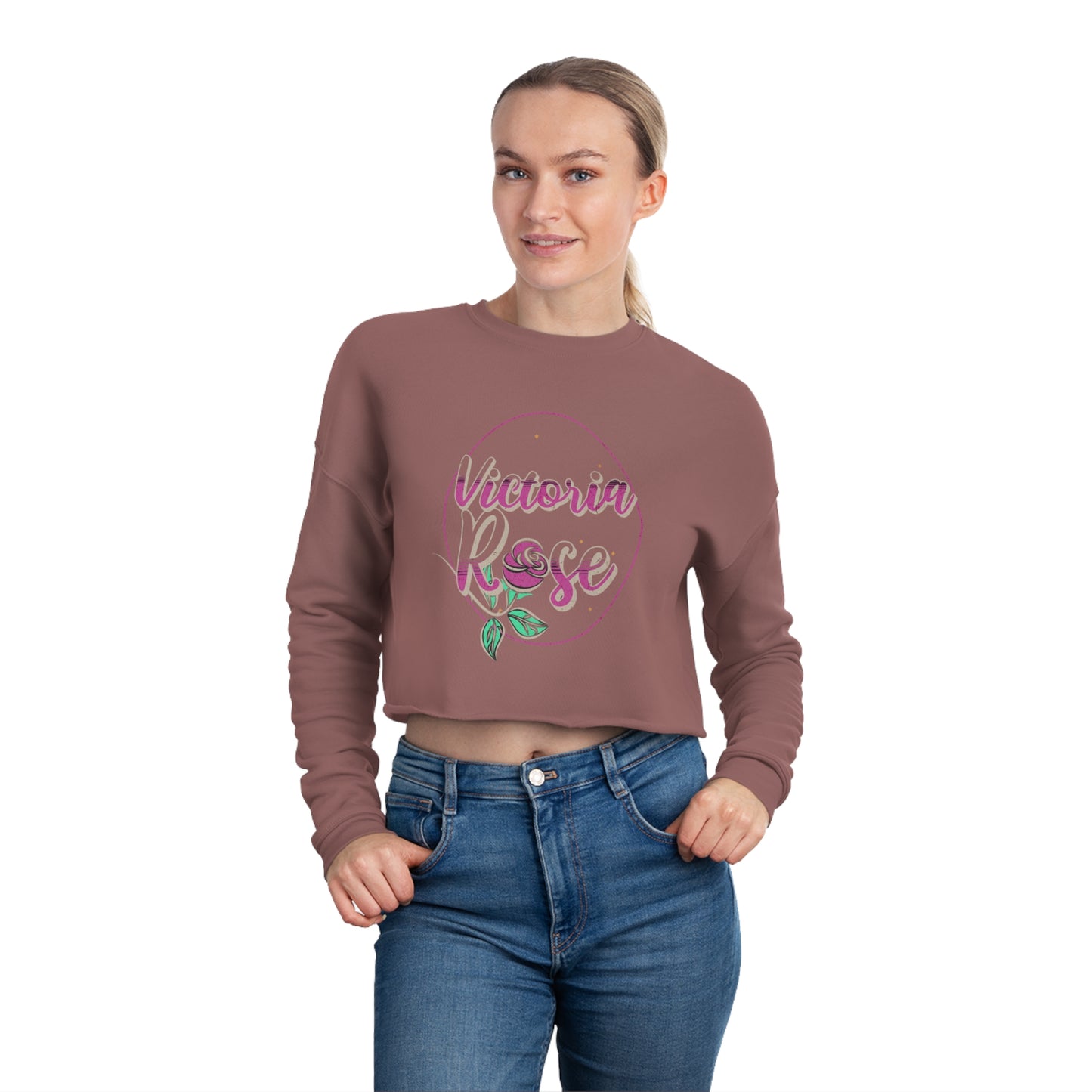 Victoria Rose Cropped Sweatshirt