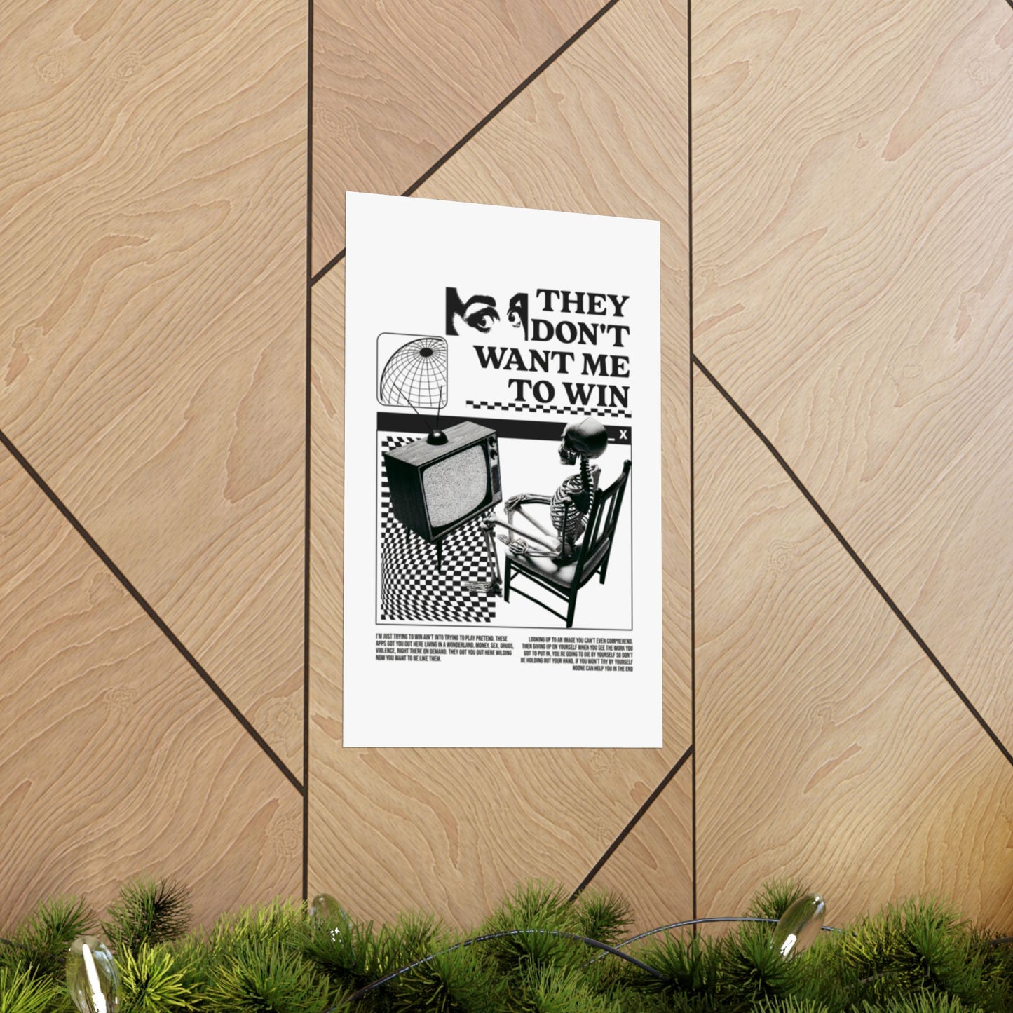 Want Me to Win Poster - Motivational Wall Art | Fromth33rd