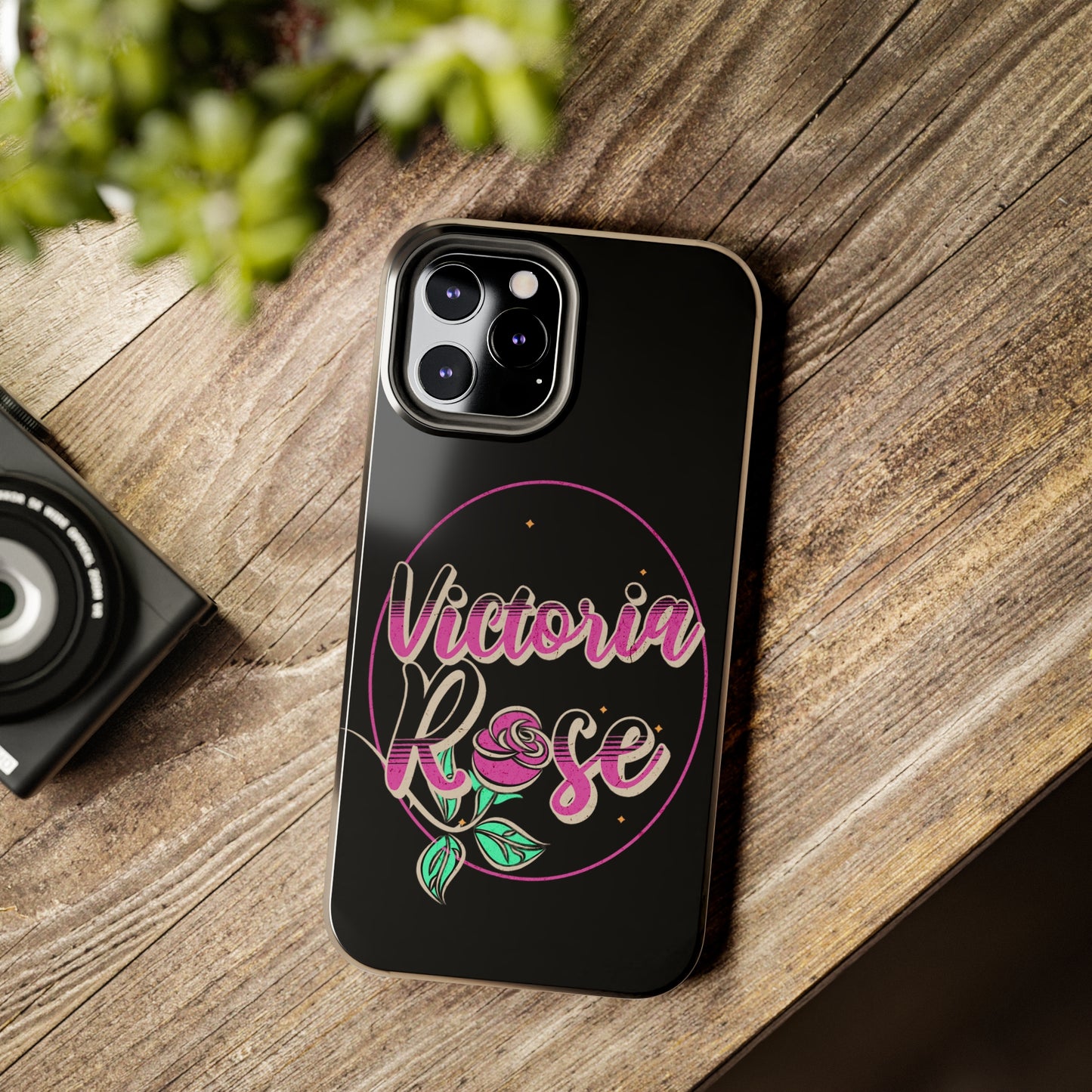 Victoria Rose Phone Case (Black)