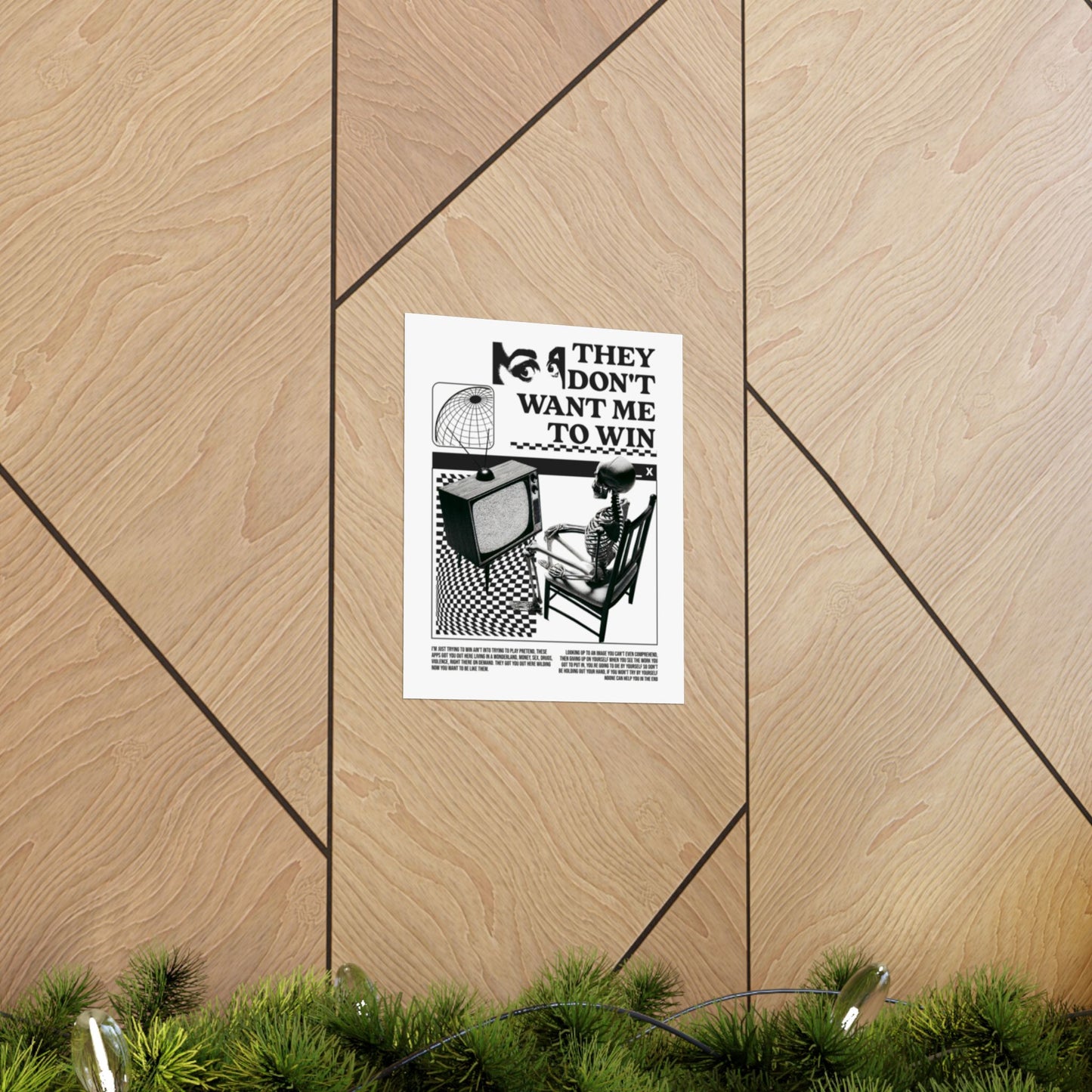 Want Me to Win Poster - Motivational Wall Art | Fromth33rd