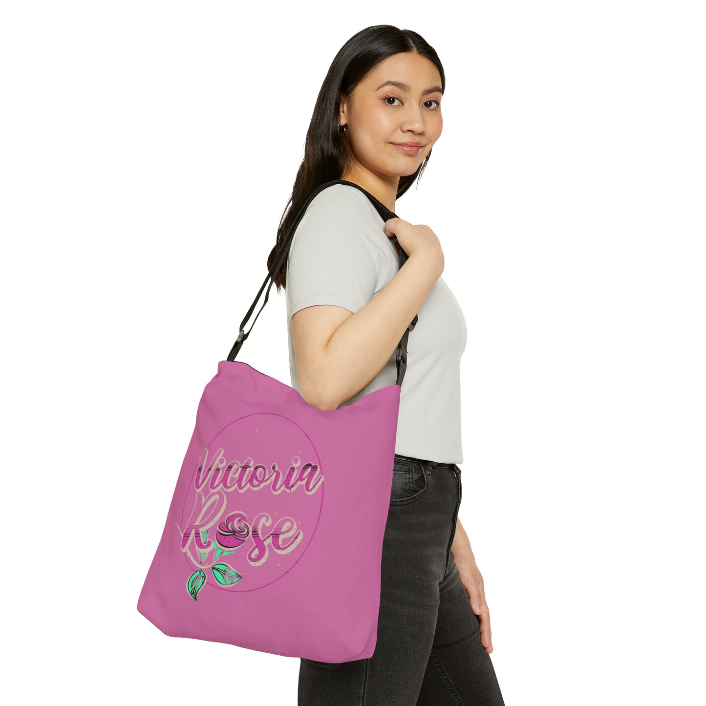 Victoria Rose Adjustable Tote Bag