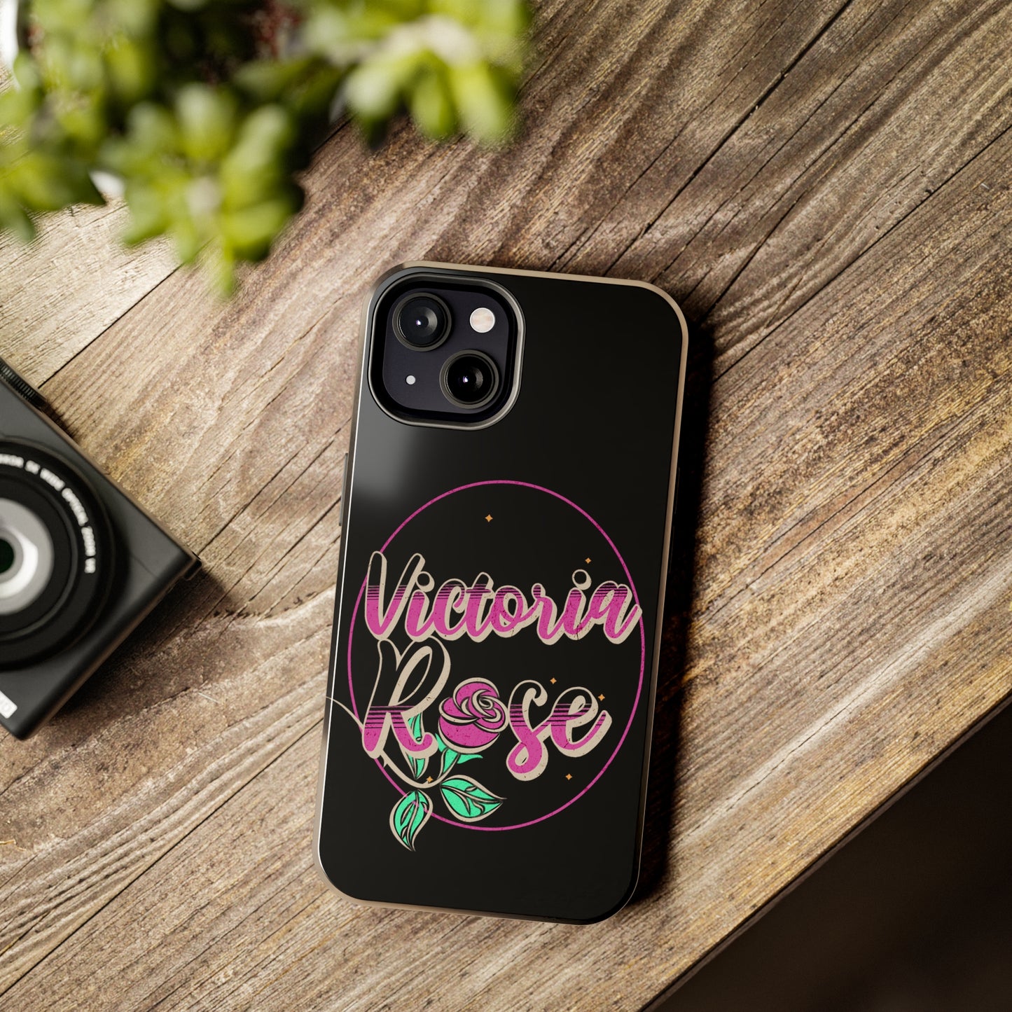 Victoria Rose Phone Case (Black)